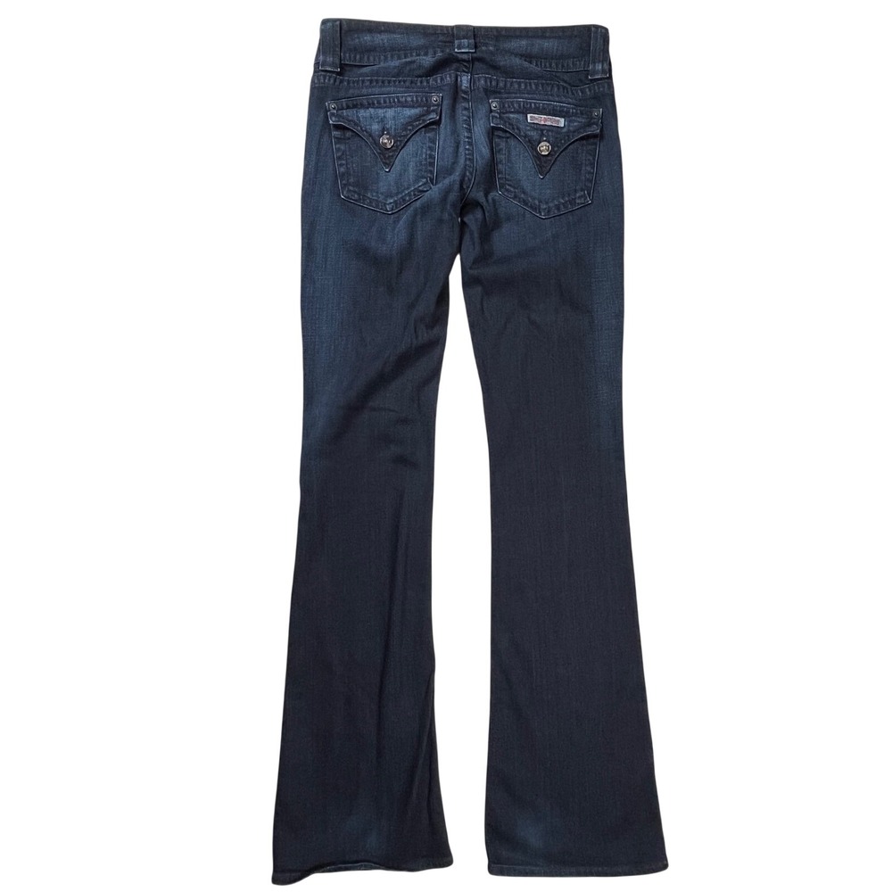 Hudson Beth Baby Bootcut Jeans Women 26 Dark Wash Blue Low Rise Flap Pocket USA - Picture 2 of 10